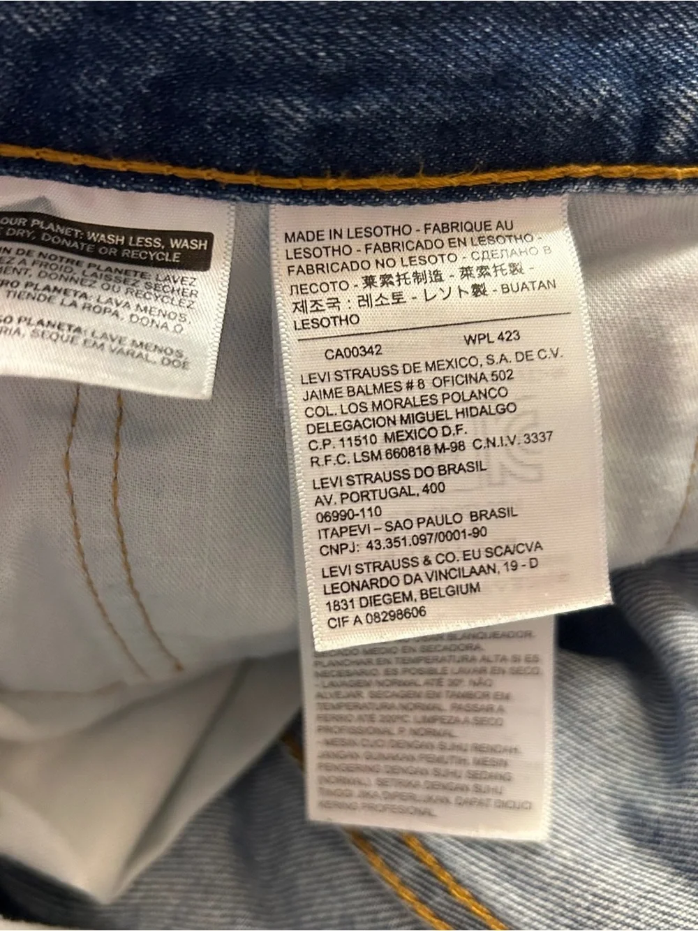 Levi’s 505 Blue Denim Straight Jeans 36x34